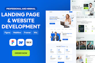 develop modern website landing page figma webflow framer wix