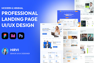 do clean professional web landing page UI UX design figma