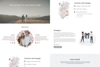 do customized UI wedding website