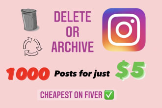 archive or delete instagram posts fast