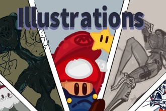 draw a character, oc, fan art, profile picture in line art