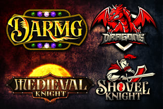 make medieval, fantasy, rpg, rustic, scifi and game logo