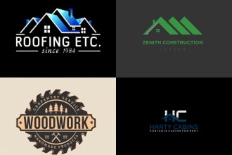 design elegant home furnishing and wood working logo