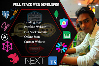 develop next js website with typescript