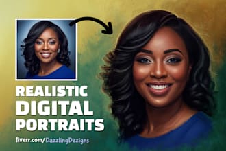 create realistic digital portrait illustration