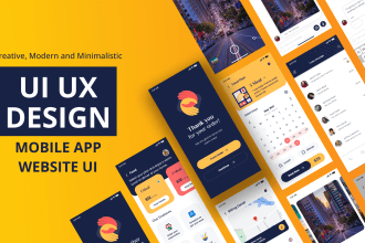 do mobile app ui ux design, website ui ux design and wireframe