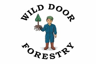 design simple and clean forestry logo