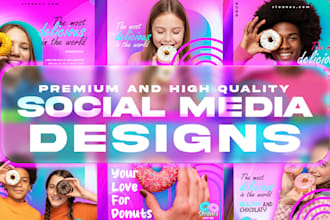 design instagram, facebook posts and ad creatives