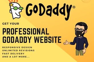 develop godaddy, godaddy website, godaddy redesign and build ecommerce website