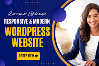 create clean modern and responsive wordpress website design and development