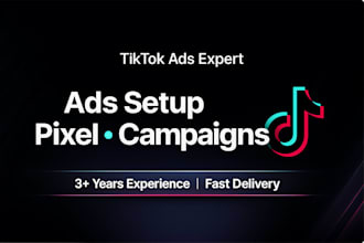 do tiktok ads account, run and manage tiktok ads campaign, install tiktok pixel