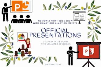 design a high quality professional slide show presentation in power point