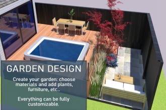 draw design create an render a garden