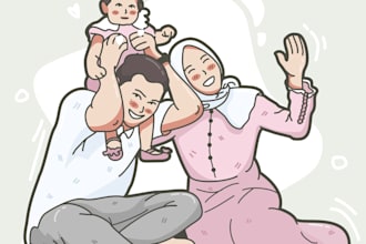 make a cartoon illustration of your face
