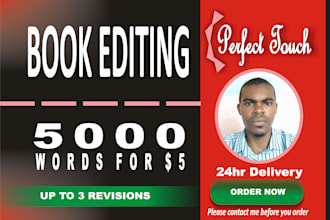 edit your book to meet standard