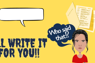 write a script for the situation you want to portray