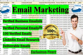 provide verified email leads, b2b leads, email marketing for lead generation