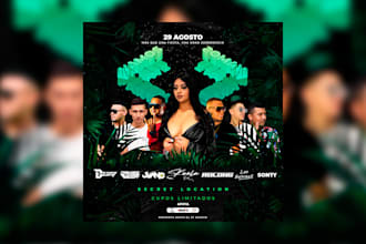 design party flyer, event flyer,  and club flyer