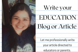 write your educational blog or article in english or spanish