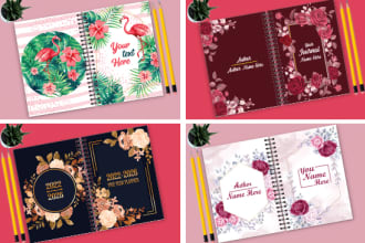 design a unique notebook cover, journal, planner and pages for KDP