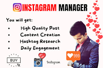 be your instagram manager and content creator