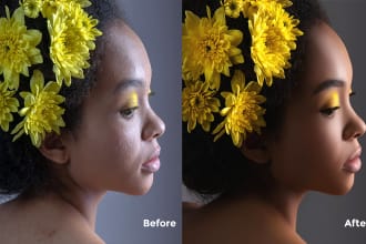 do high end portrait photo retouching and skin retouching