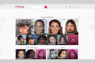 create a famous birthdays profile for you