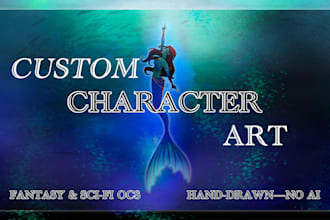 illustrate your original character, dnd hero, or book art