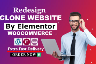 design or clone wix, figma, weebly,  webflow, squarespace to wordpress website