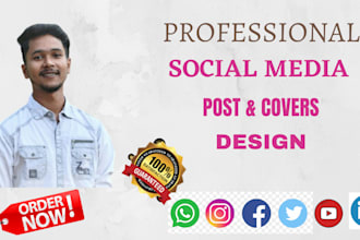 design professional social media post and cover