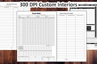 create ready to upload low content kdp journal and planners interiors with cover