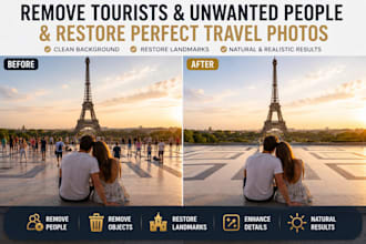 remove tourists, people and distractions from photos