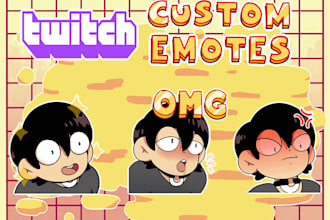 create funny twitch emotes and badges for you