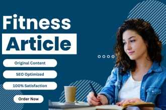 write nutrition, health, and SEO fitness articles and blogs