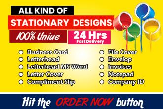 design business card, letterhead or any stationary for you