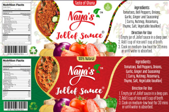 design a modern food label design and packaging design