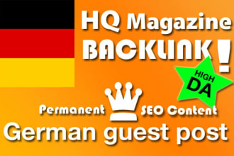 publish german guest posts in my top tier magazine for backlinks
