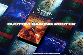 create epic gaming poster, cover design