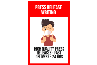 write 1 high quality press release in 24 hours