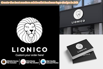do the best 2 modern minimalist business logo design in 24h