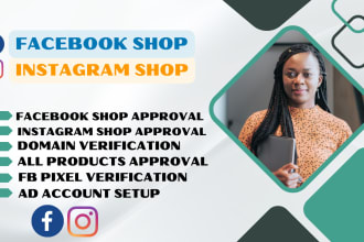 setup facebook, instagram shop and integrate with shopify