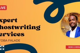 be your premium non fiction ghostwriter for 10,000 to 45,000 words book