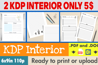 provide book interiors for amazon KDP publishing