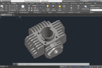 draw 2d and 3d mechanical models and drawings using autocad and solid works
