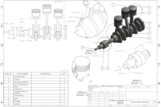 draw orthographic projection and isometric views in autocad and solidworks