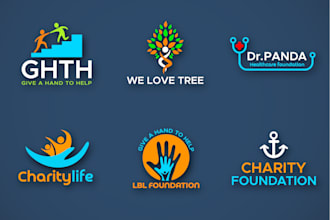 make nonprofit, charity and foundation logo for you