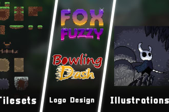 create pixel art tilesets, characters, animations, illustrations and mc skins