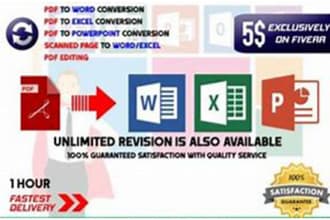 do fast typing job, retype scanned pages, image to doc, pdf to word, pro typist