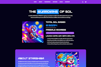 design meme coin landing page crypto meme coin website