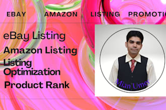 do ebay listing product listing and amazon listing for you